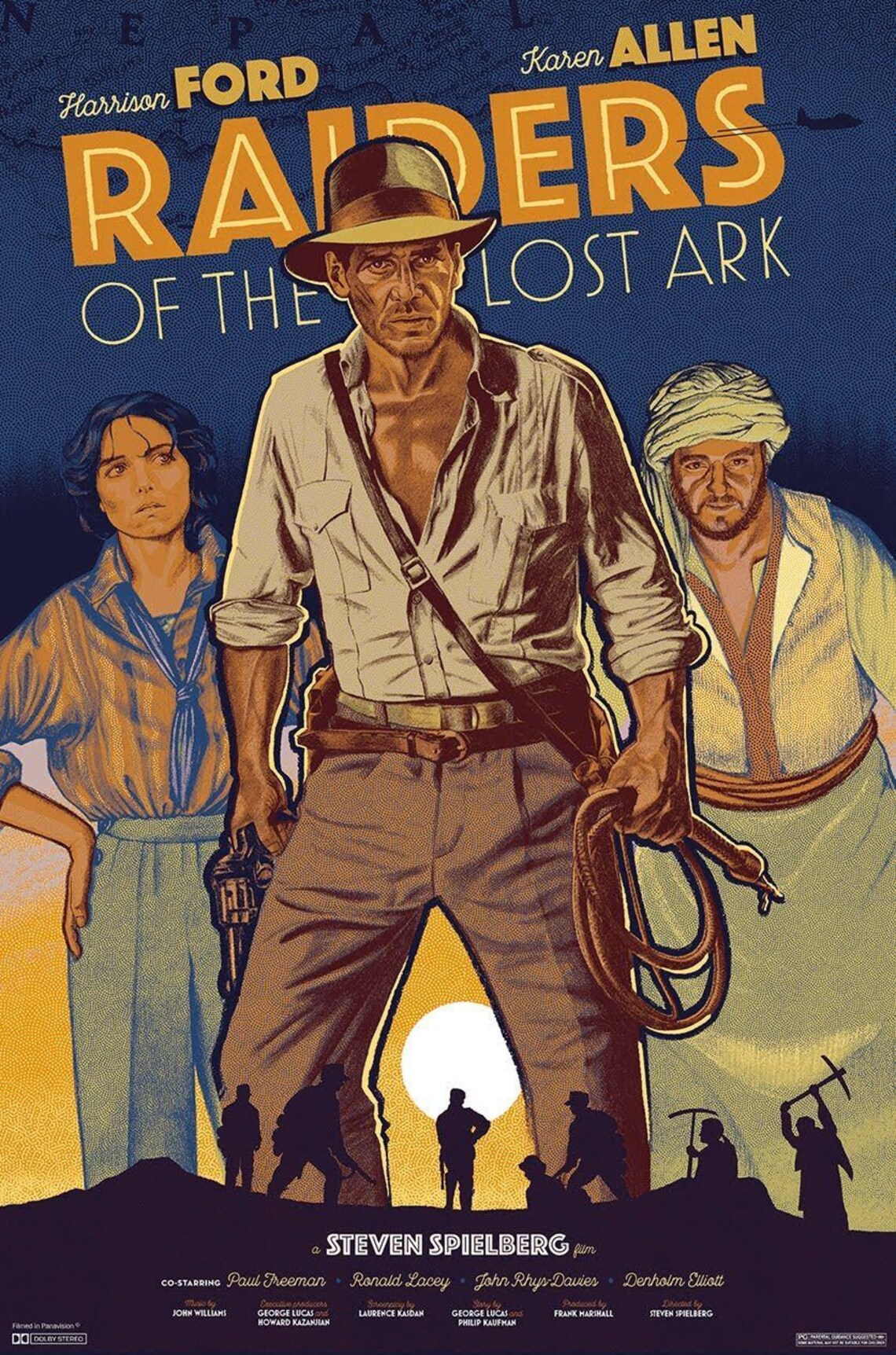 Raiders of the Lost Ark Movie Poster Digital Print Minimalist Popular