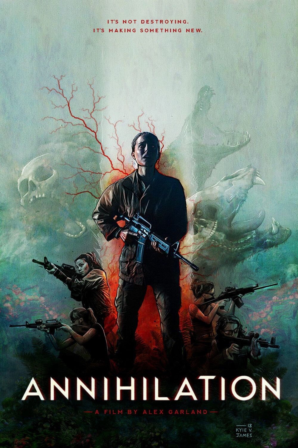 Annihilation Movie Poster Science Fiction Horror Film New Etsy