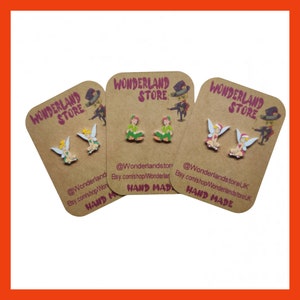 Cartoon style Earrings. Size: Approx 10/15mm studs and 20/25mm dangles.