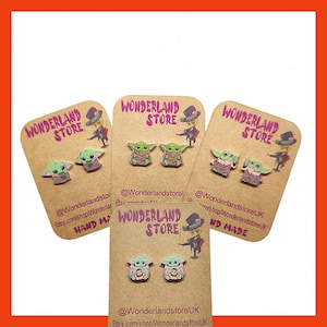Cartoons inspired stud Earrings. Approx 10/15mm