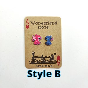 Cartoons Earrings. Size: Approx 10/15mm studs or 20/25mm dangles. B