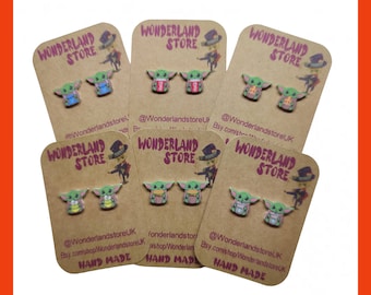 Cartoons inspired Earrings. Approx 10/15mm studs or 20/25mm dangles