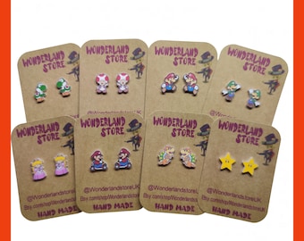 Cartoons style stud Earrings. Sizes: Approx 10/15mm Studs or 20/25mm Dangles.