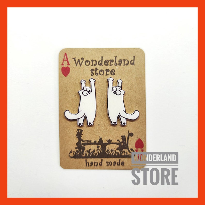 Cartoon style Cat stud Earrings Approx 2025mm