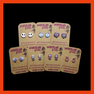 Cartoons Style Earrings. Size: Approx 10/15mm studs and 20/25mm dangles.