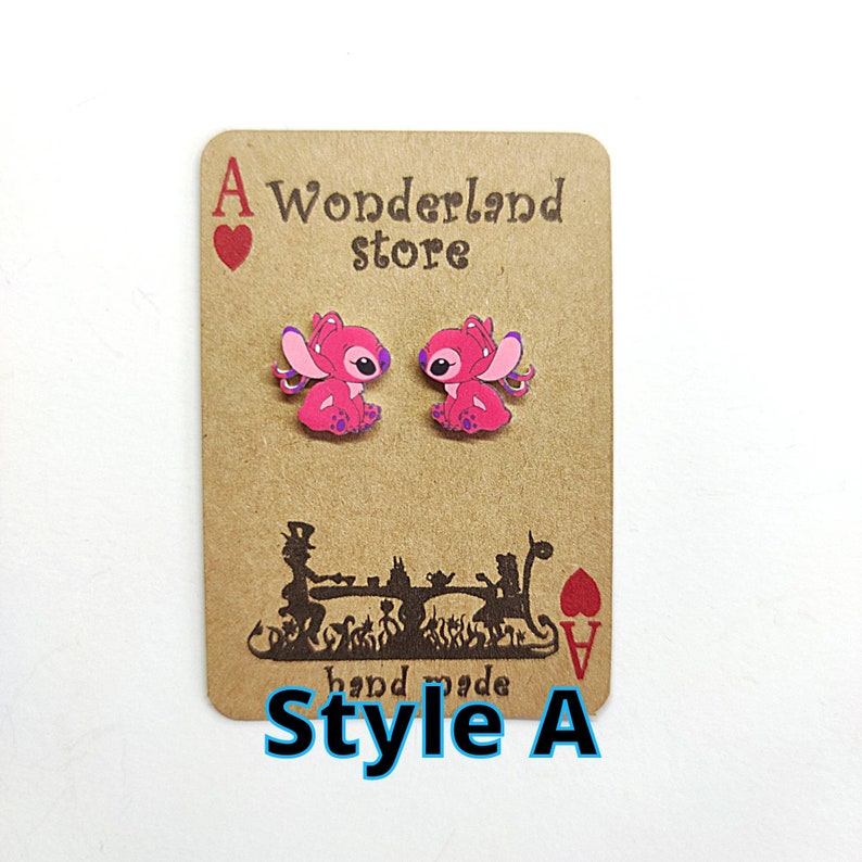 Cartoons Earrings. Size: Approx 10/15mm studs or 20/25mm dangles. A