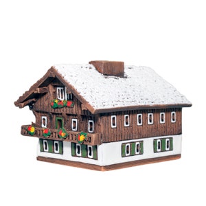 Austrian mountain ceramic candle house image 4