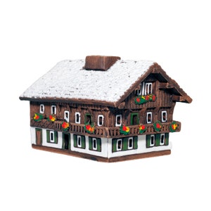 Austrian mountain ceramic candle  house