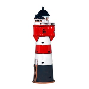 Roter Sand ceramic candle Lighthouse