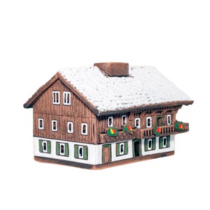 Austrian mountain ceramic candle house image 2