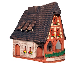 Rothenburg ceramic house - candle holder