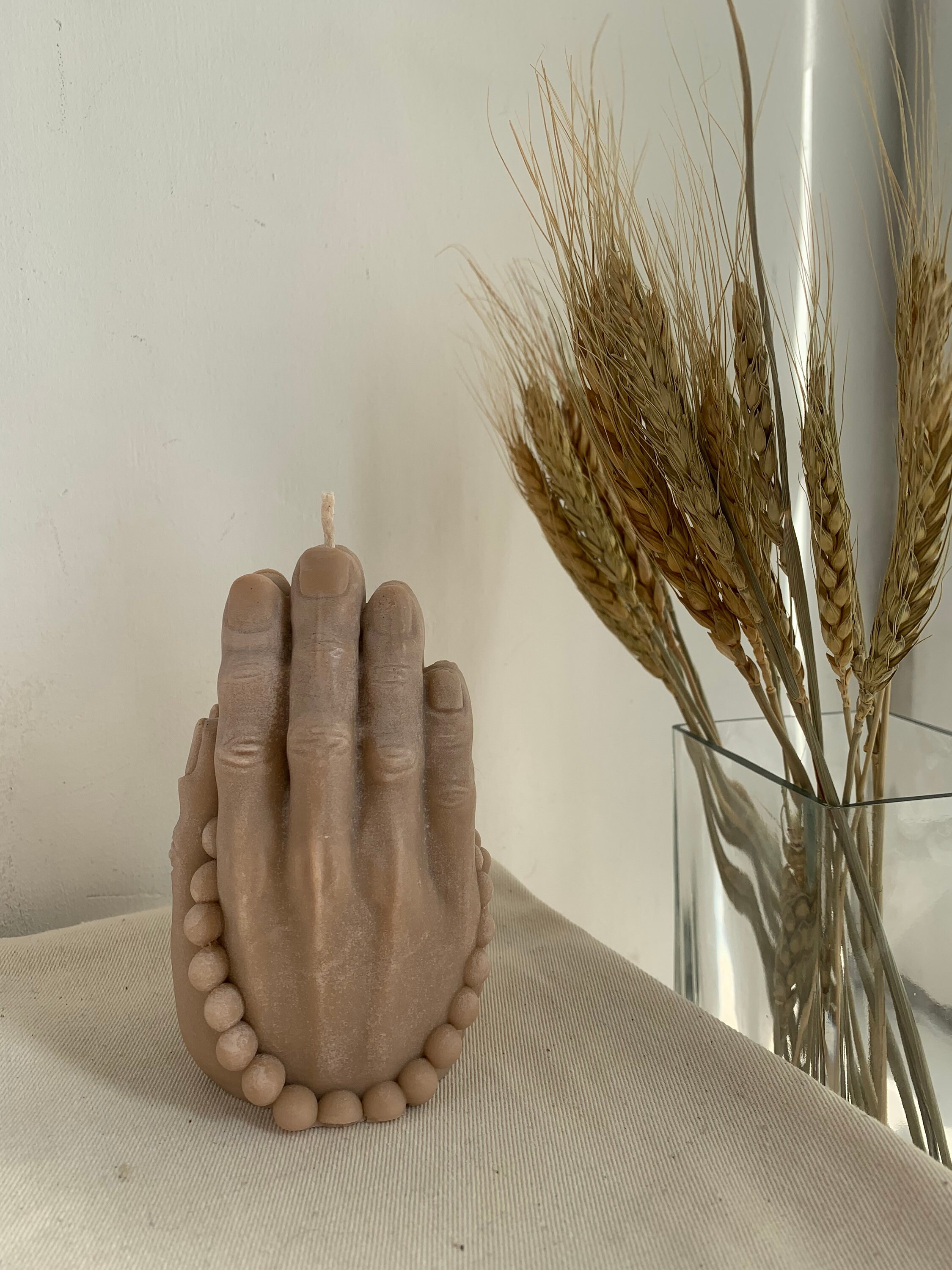 Praying hands Candle Pillar Candle Soy wax Candle Etsy