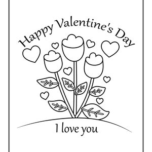 Happy Valentines Day Coloring Pages, Printable Coloring Book, Princess Coloring Pages, Girls Printable Pages, Girls Printable, 10 pages