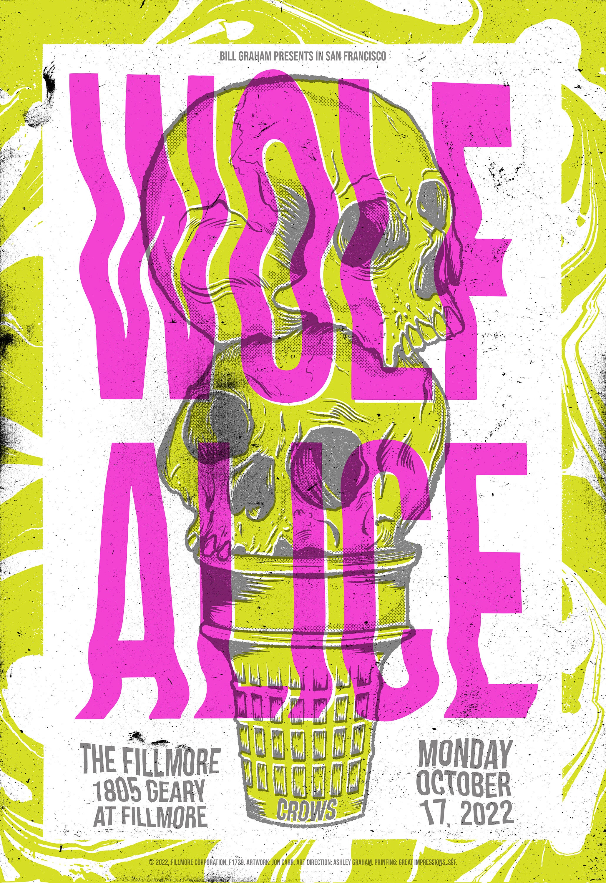Official Wolf Alice at the Fillmore Poster - Etsy