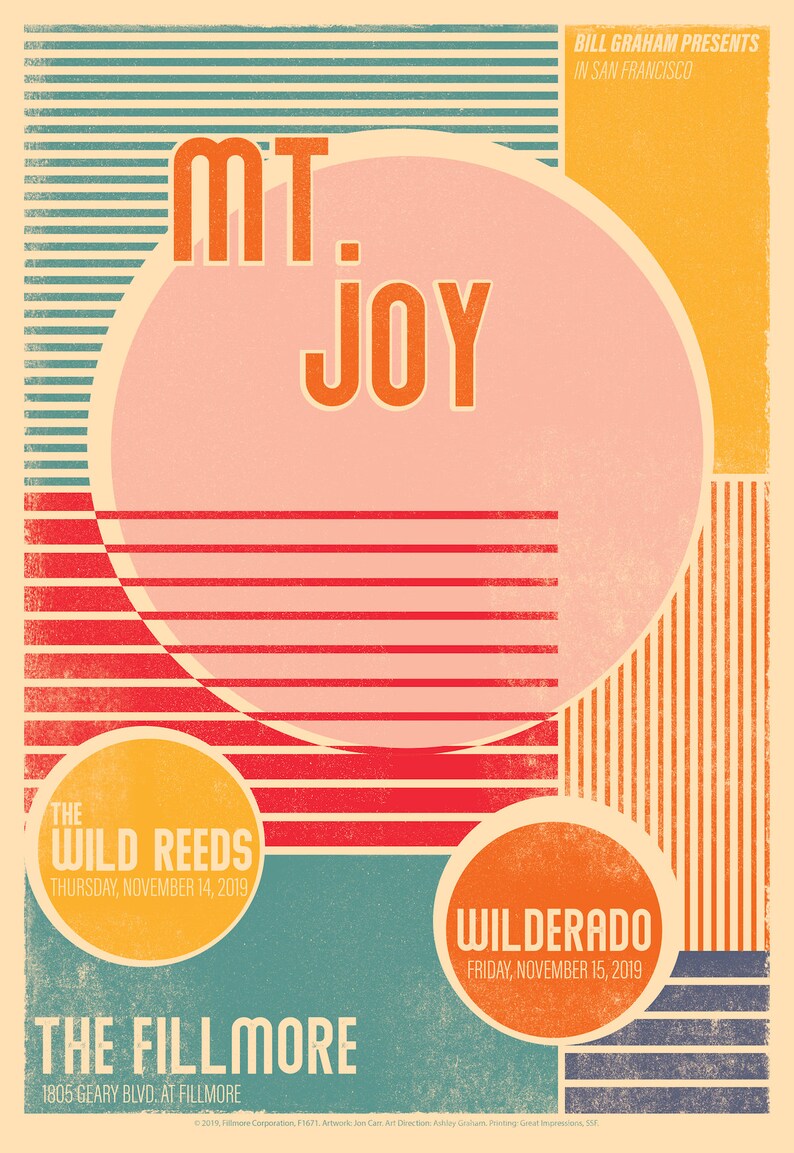 Mt Joy Fillmore Poster Etsy