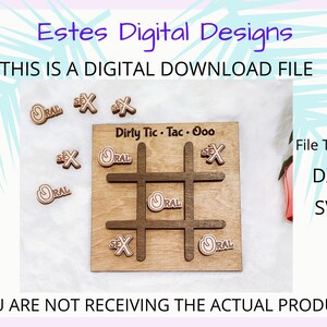 Sexy Tic Tac Toe SVG, DXF File Only, Instant Download Valentine&#39;s Gift Idea, Digital Download, Laser Files