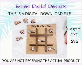 Sexy Tic Tac Toe SVG, DXF File Only, Instant Download Valentine's Gift Idea, Digital Download, Laser Files