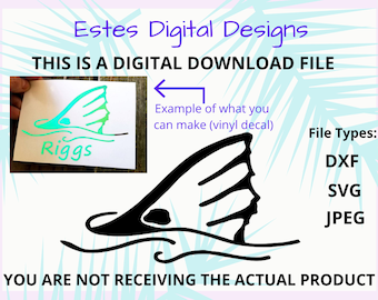 Redfish Tail Digital Design, Redfish File, Red Drum Tailing Download File, DXF, SVG, JPEG Instant Downloads