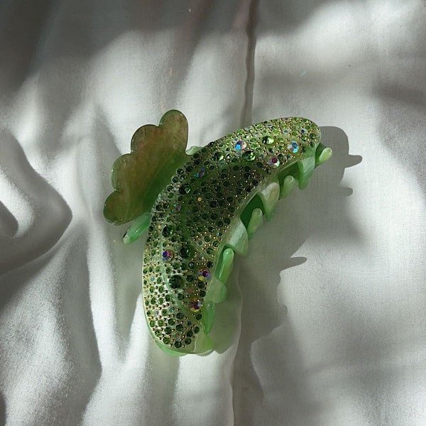 GREEN Hair Claw Clip