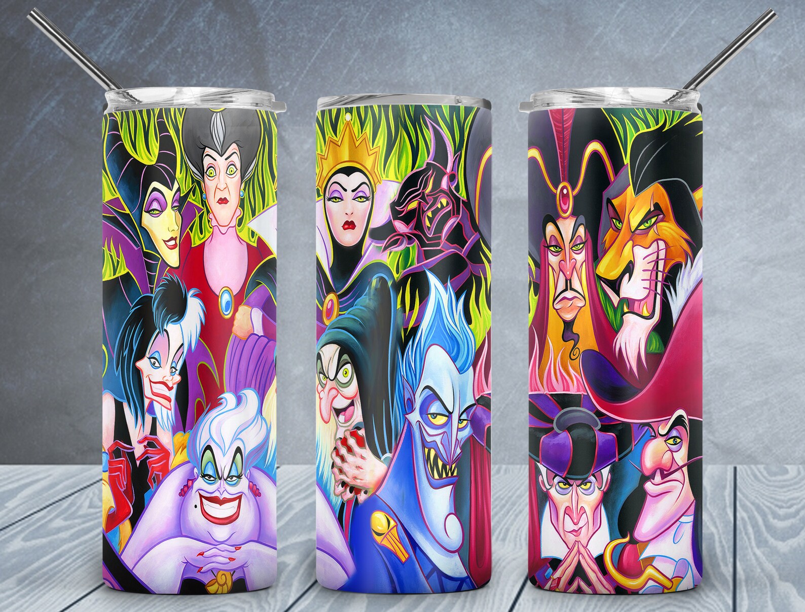 Disney's Villain Tumbler Design 20oz Straight Tumbler Etsy