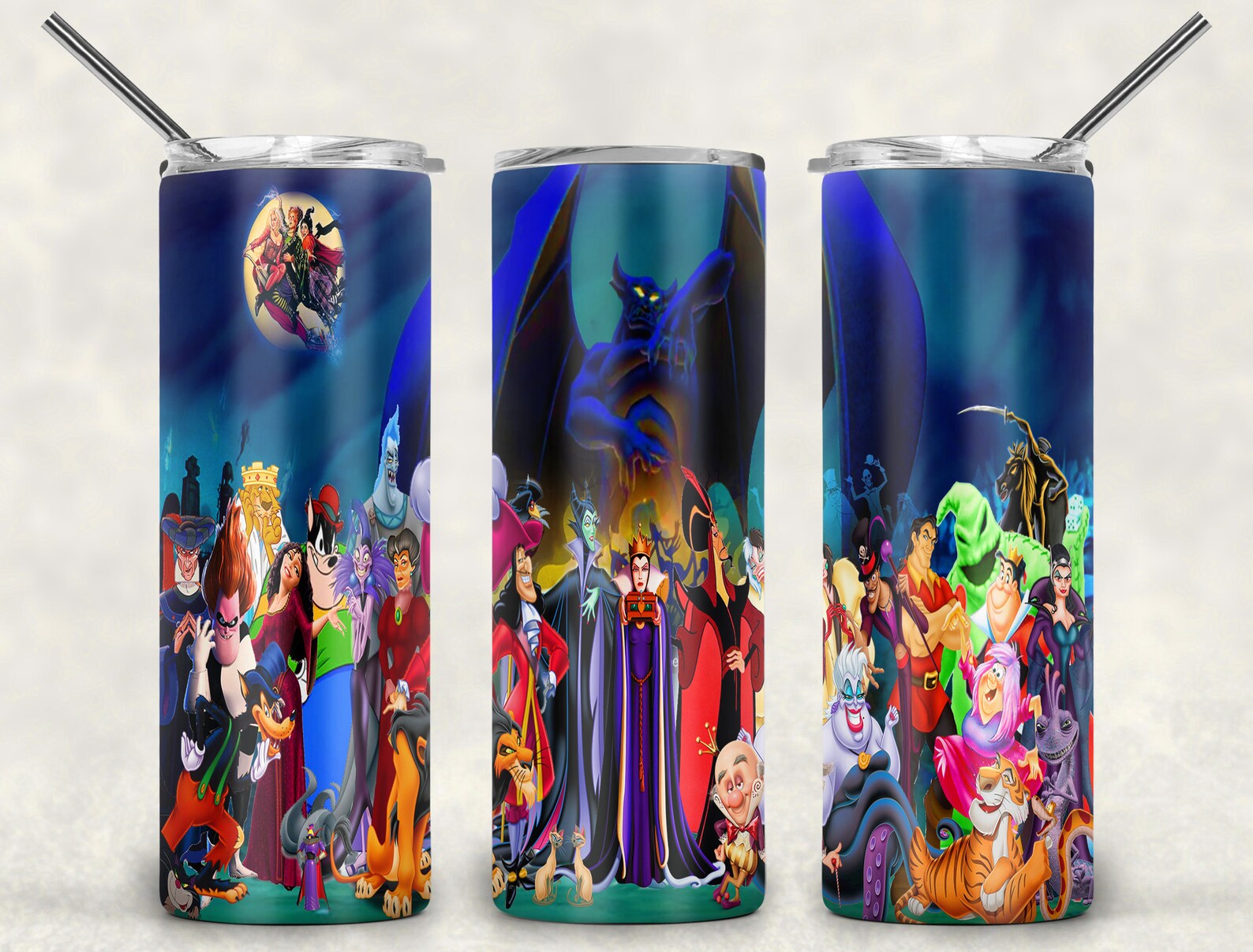 Disney's Villain Tumbler Design 20oz Straight Tumbler Etsy