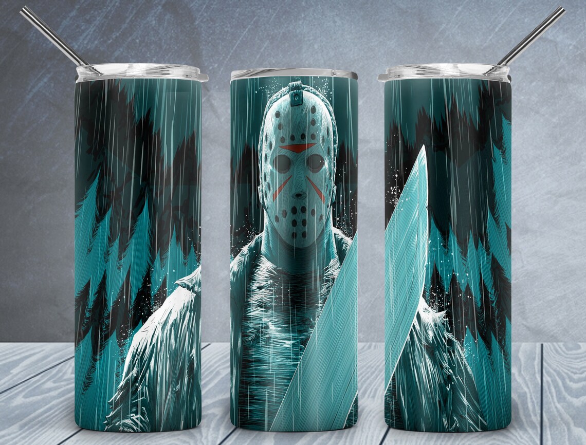 Jason Voorhees Tumbler Film Tumbler Design 20oz Straight Etsy