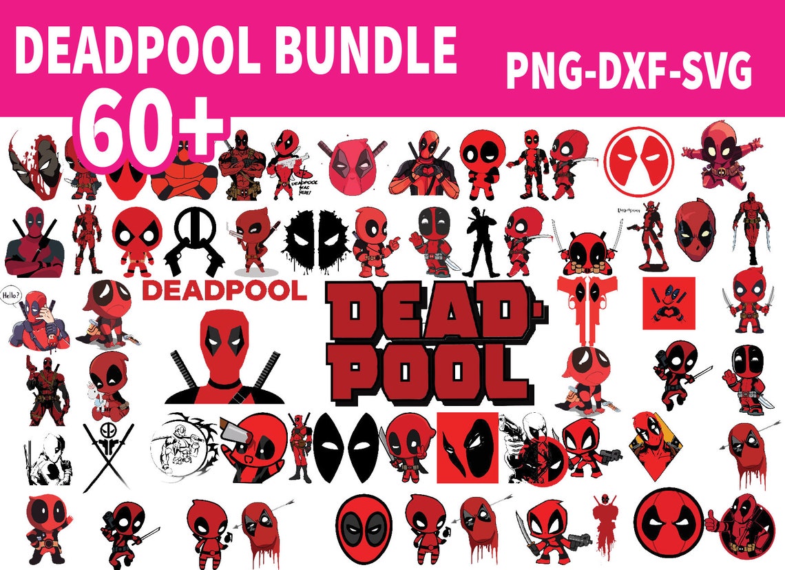Download 60 Avengers Deadpool SVG Bundle Silhouette Cut Files | Etsy