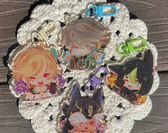 Genshin Sumeru Boys Spring Sparkle Epoxy Keychain
