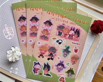 Genshin Impact Sumeru Kaveh Al Haitham Cyno Tighnari Sticker Sheet