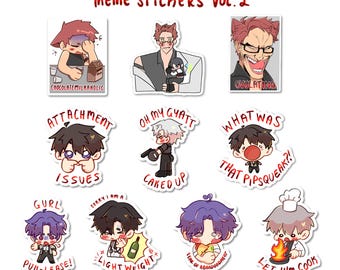 Love And Deepspace Glitter Meme Stickers Vol. 2