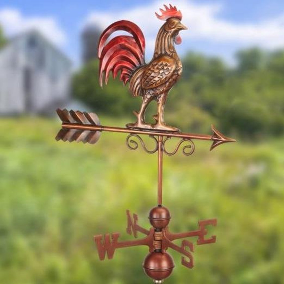 Bantam Red Rooster Weathervane Etsy