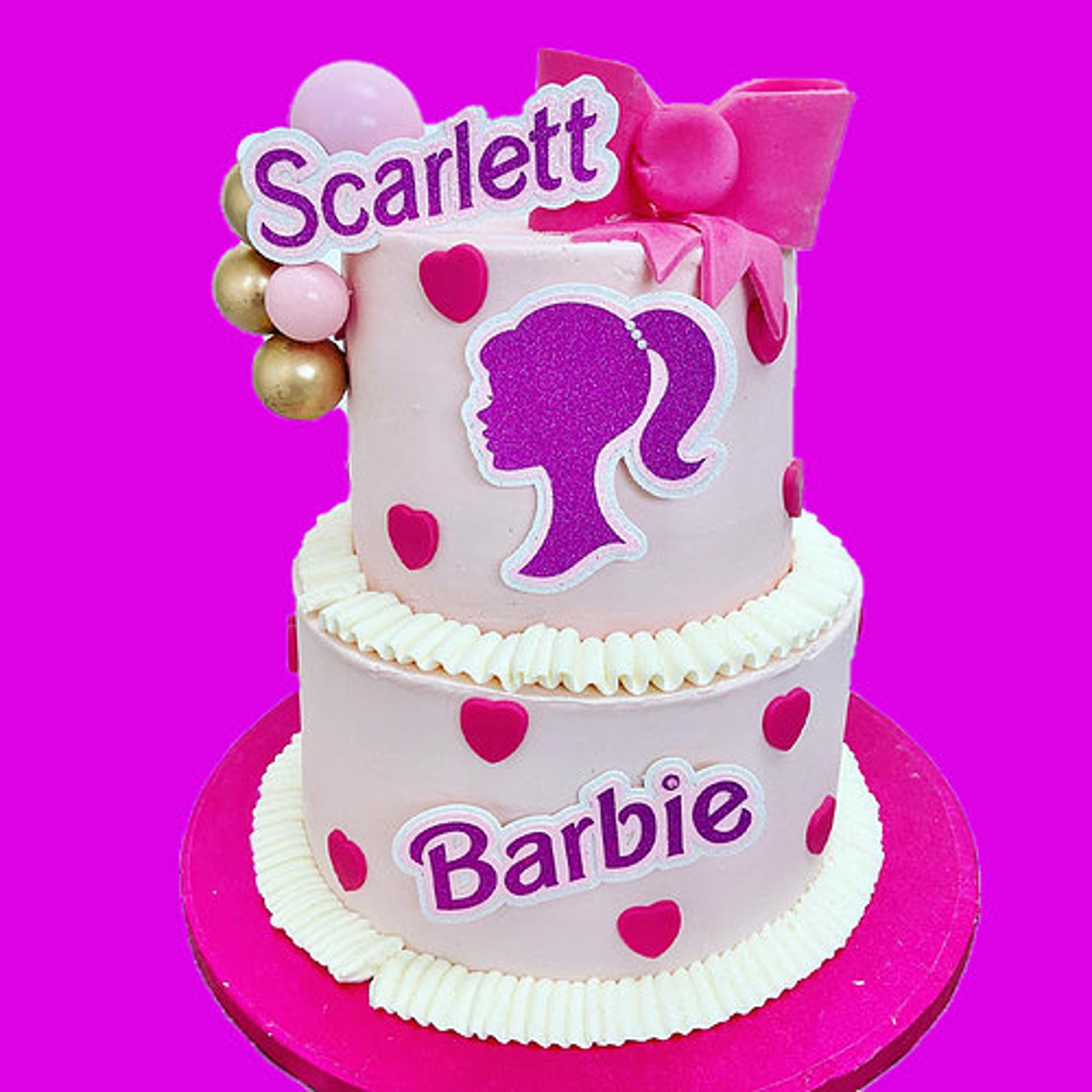 Barbie Cake Topper Set Etsy UK