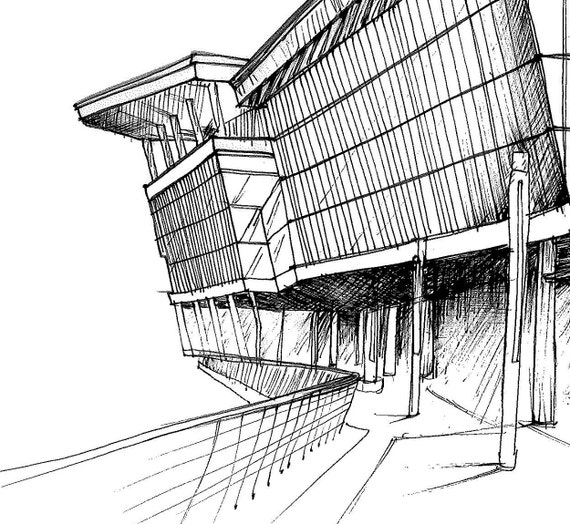 Architecture Sketch for Digital Download | Vancouver