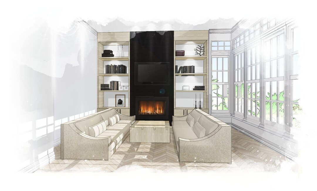 Luxurious Interior Space Render for Digital Download | Home Interior ...