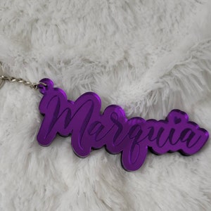 Personalized mirrored acrylic Name keychains