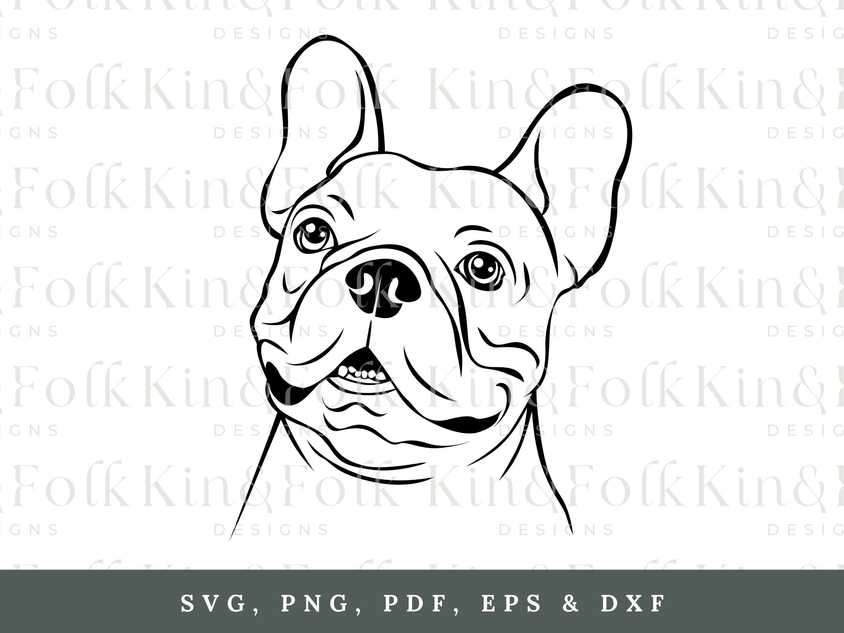 Frenchie Svg, Dog Face Svg File, French Bulldog Svg Puppy Pup Pet