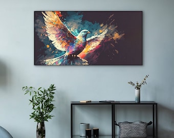 Heiliger Geist Taube, Christliche Wanddekoration, Christliche Leinwand Wandkunst, Religiöse Leinwand Malerei, Religiöse Ikonen Kunst