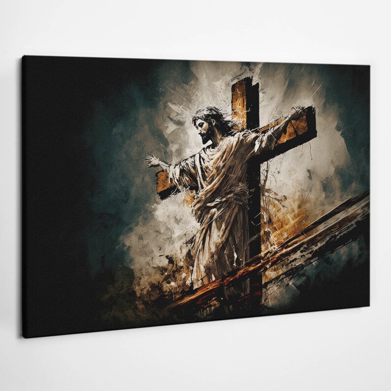 Jesus Christ on the Cross, Christian Wall Art, Religious Canvas Art ...