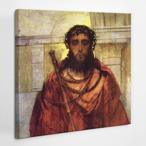 Ecce Homo by Adam Chmielowski Christian Wall Decoration, Brown Christian Canvas Wall Art, Religious Canvas Painting, Religious Icon Art
