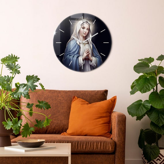 Mary glass wall clock Mary glass wall clock