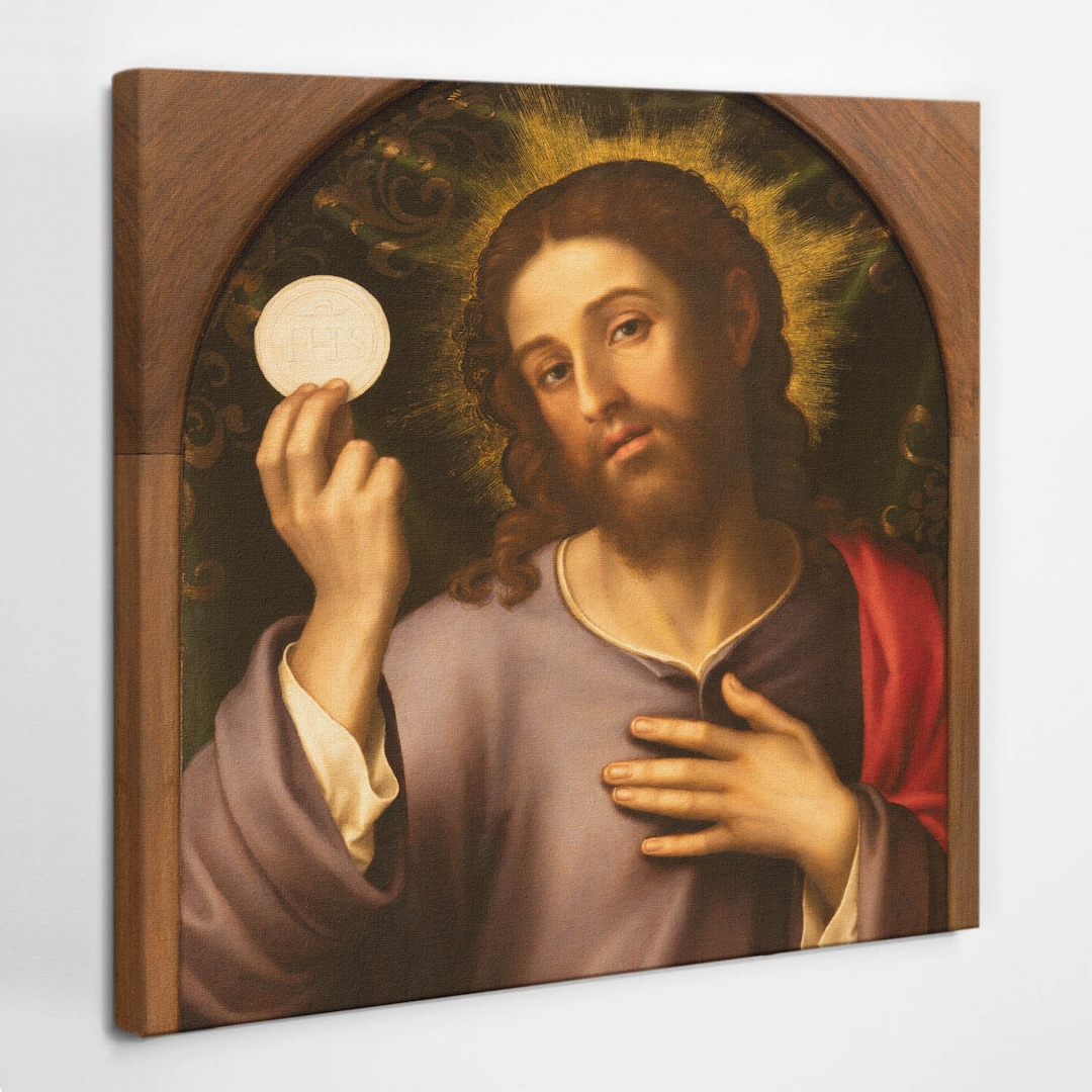 Jesus Christ Eucharist Christian Wall Decoration, Brown Christian ...