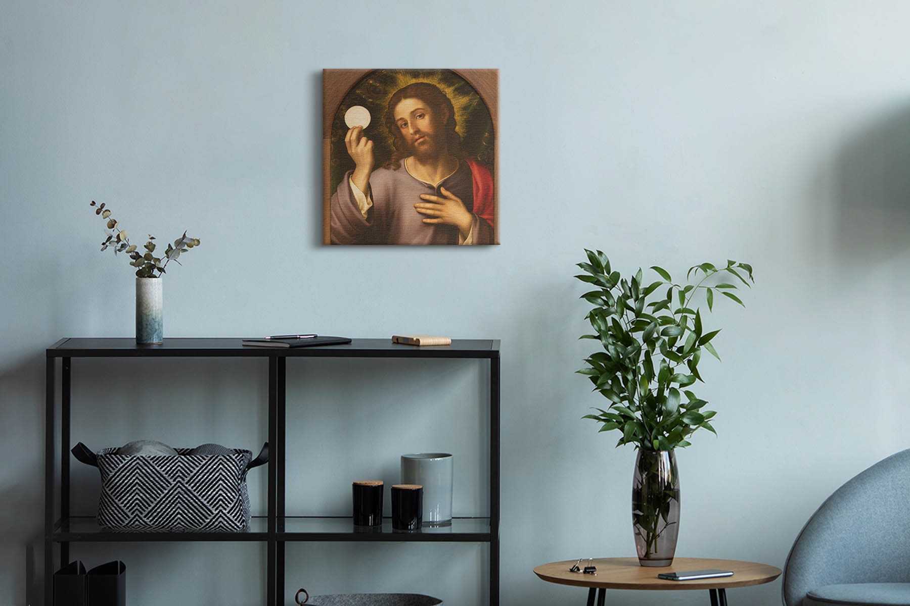 Jesus Christ Eucharist Christian Wall Decoration, Brown Christian ...