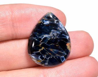 Natural Pietersite Pear Shape Cabochon Loose Gemstone 18.5 Ct. 24X19X5 mm S-1256