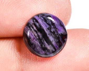 Sugilite Round Shape Cabochon Loose Gemstone 11X11X3 mm.