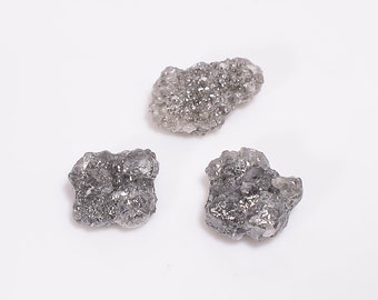 Lote de 3 diamantes en bruto de fantasía de 7 quilates, 11 x 8 x 5 mm (aprox.).