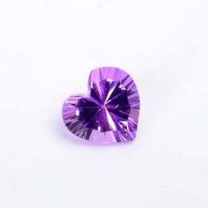 Natural Amethyst Heart Shape Concave Cut Loose Gemstone 6 Ct. 12X12X8 mm S-1315