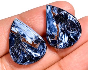 Pietersite Fancy Cabochon Pair 17.5 Ct. 21X16X3 mm MT-443