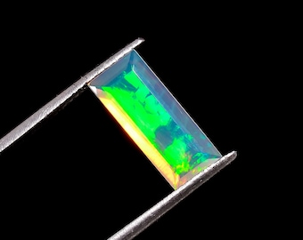 Ethiopian Opal Rectangle Shape Cut Stone Gemstone 14X6X3 mm.