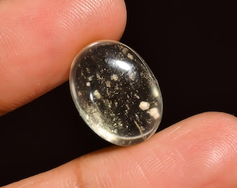 Natural Libyan Desert glass Oval Shape Cabochon 8 Ct 15X11X6mm.