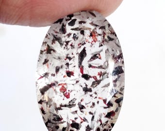 Piedra de cuarzo natural Super Seven de forma ovalada, 19 quilates, 24 x 15 x 8 mm, S-778